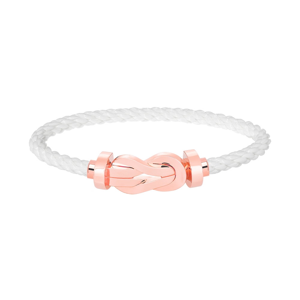 ˇGilded EraˇCHANCE LARGE 8 FIGURE BUCKLE NO DIAMOND BRACELET ROSE GOLD