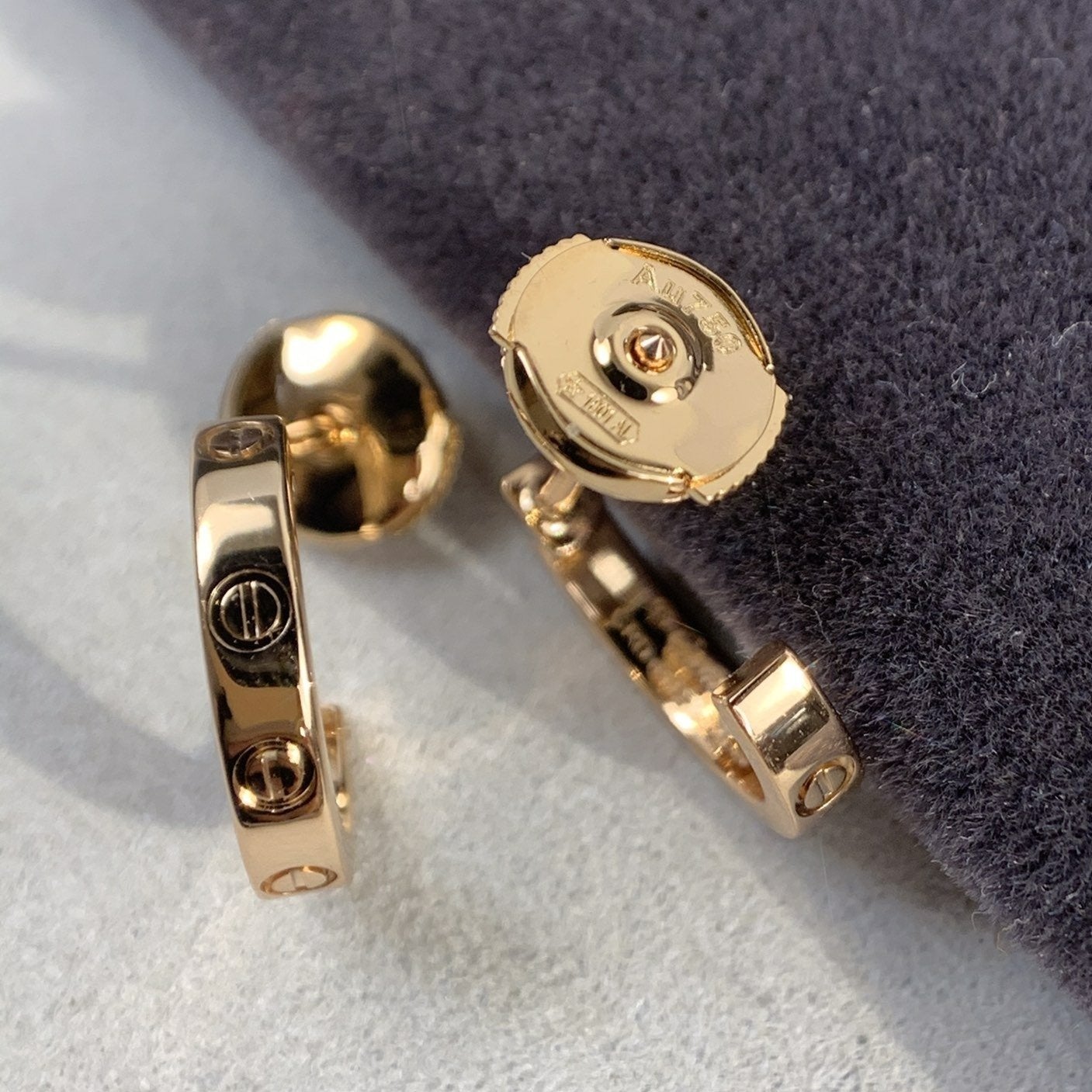 ˇGilded EraˇLOVE EARRINGS 2.65MM PINK GOLD