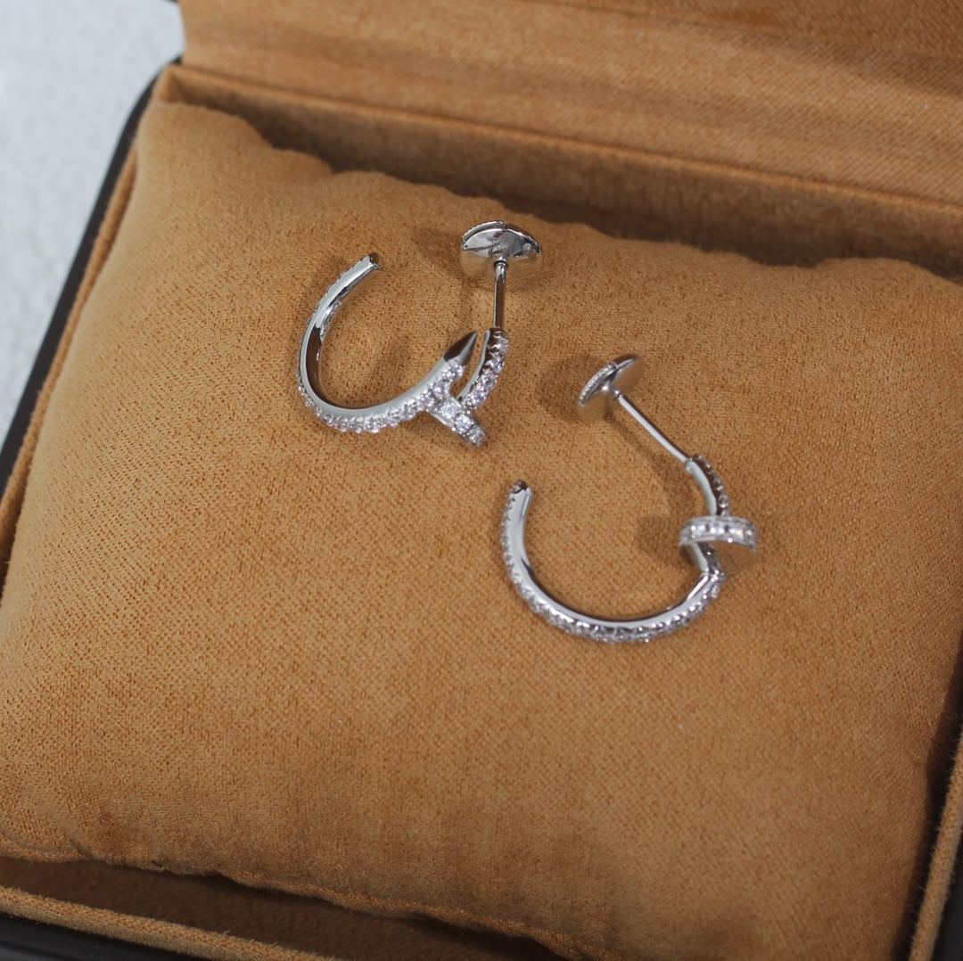 ˇGilded EraˇJUSTE EARRINGS 12.75MM SILVER DIAMOND