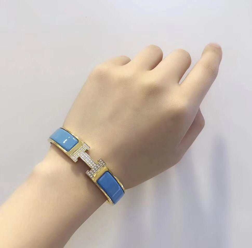 ˇGilded EraˇH CLOUD BLUE BRACELET GOLD DIAMOND