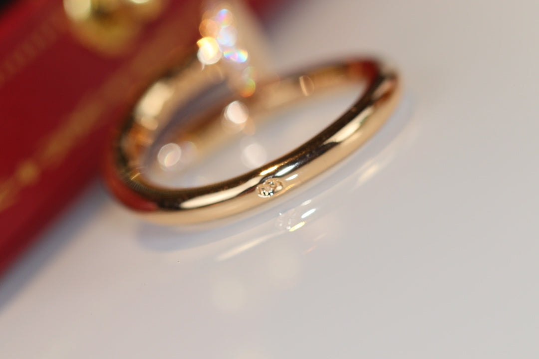 ˇGilded EraˇJUSTE RING 2.65MM GOLD DIAMOND