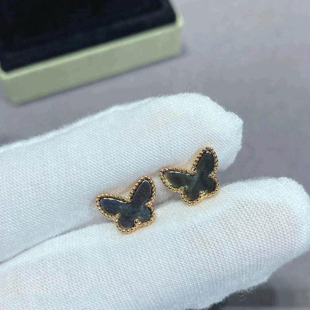 ˇGilded EraˇBUTTERFLY DARK MOP EARRINGS