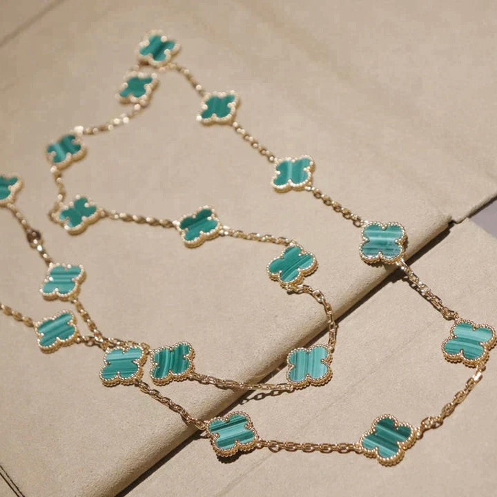 ˇGilded EraˇCLOVER 20 MOTIFS MALACHITE GOLD