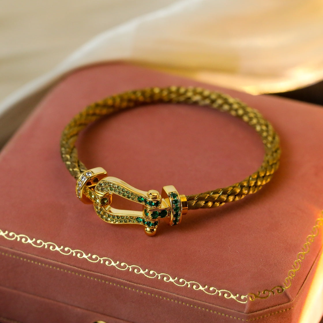 ˇGilded EraˇFORCE 10 GOLD GREEN DIAMOND PAVED