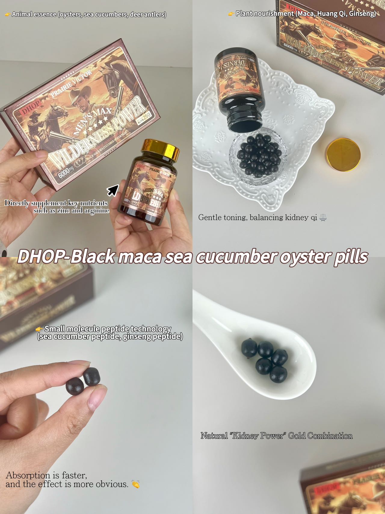 DHOP-Black Maca Sea Cucumber Oyster Pills