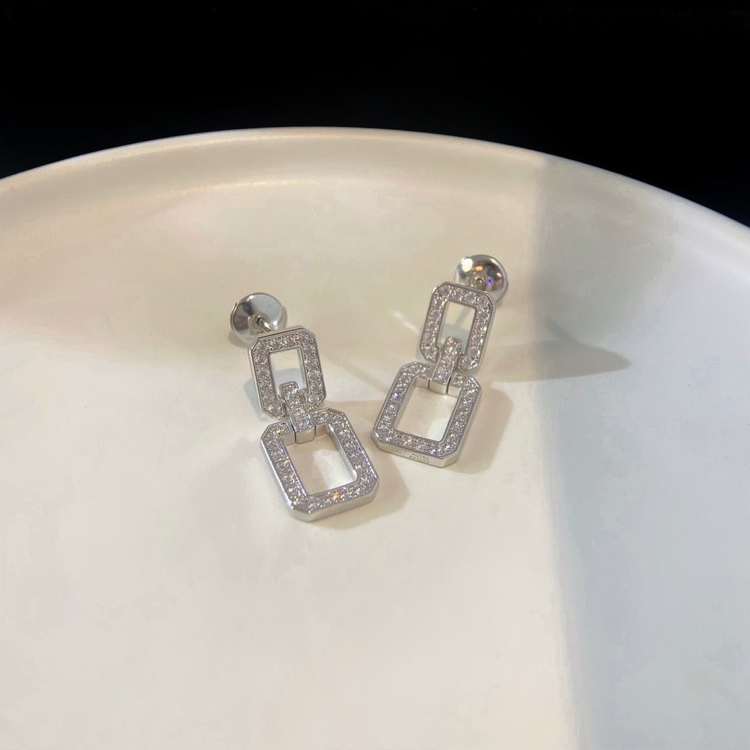ˇGilded EraˇLINKS MEDIUM EARRINGS DIAMOND