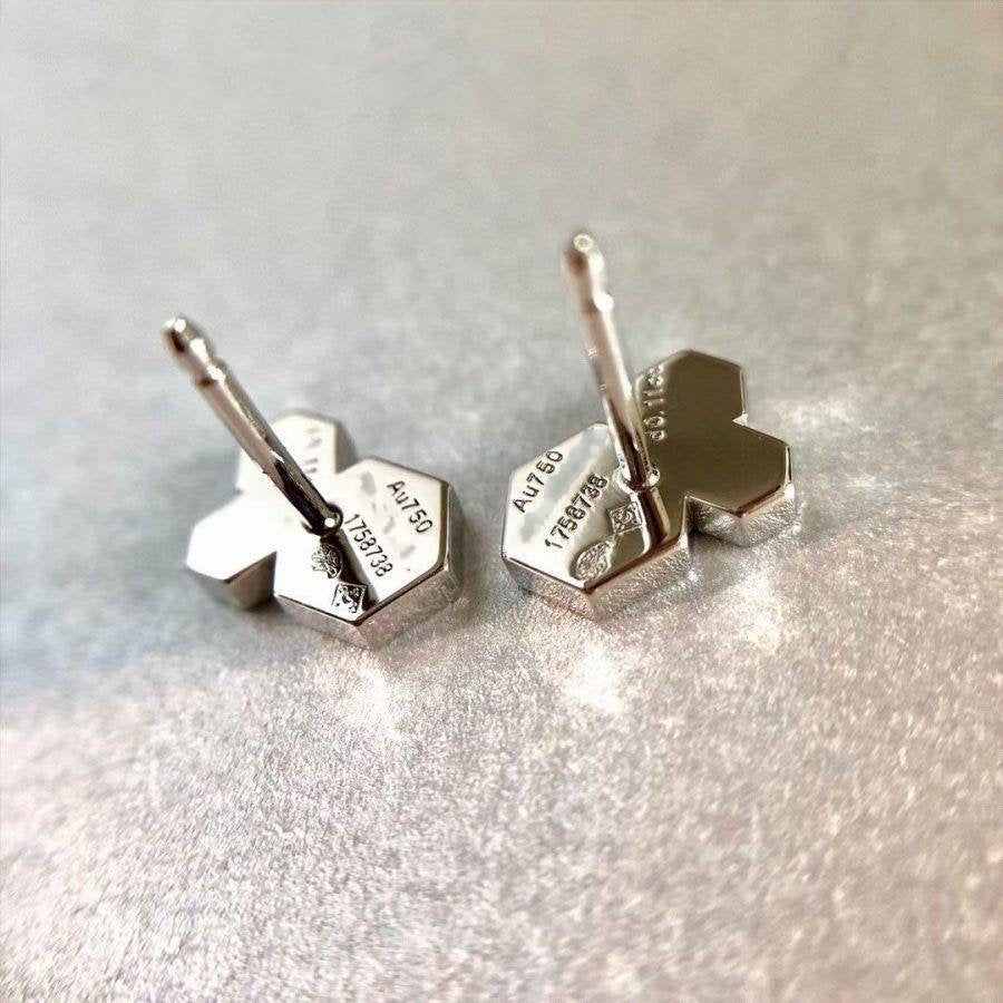 ˇGilded EraˇBEE LOVE SILVER DIAMOND EARRINGS