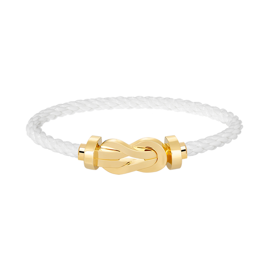 ˇGilded EraˇCHANCE LARGE 8 FIGURE BUCKLE NO DIAMOND BRACELET GOLD
