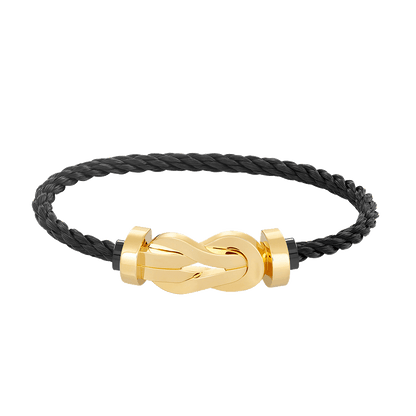 ˇGilded EraˇCHANCE LARGE 8 FIGURE BUCKLE NO DIAMOND BRACELET GOLD