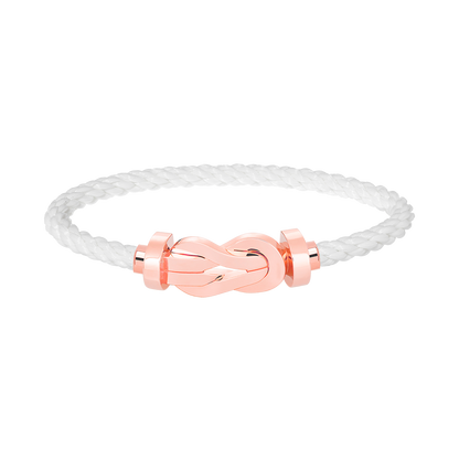 ˇGilded EraˇCHANCE LARGE 8 FIGURE BUCKLE NO DIAMOND BRACELET ROSE GOLD