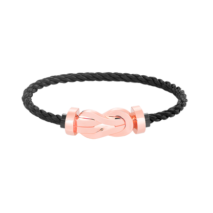ˇGilded EraˇCHANCE LARGE 8 FIGURE BUCKLE NO DIAMOND BRACELET ROSE GOLD