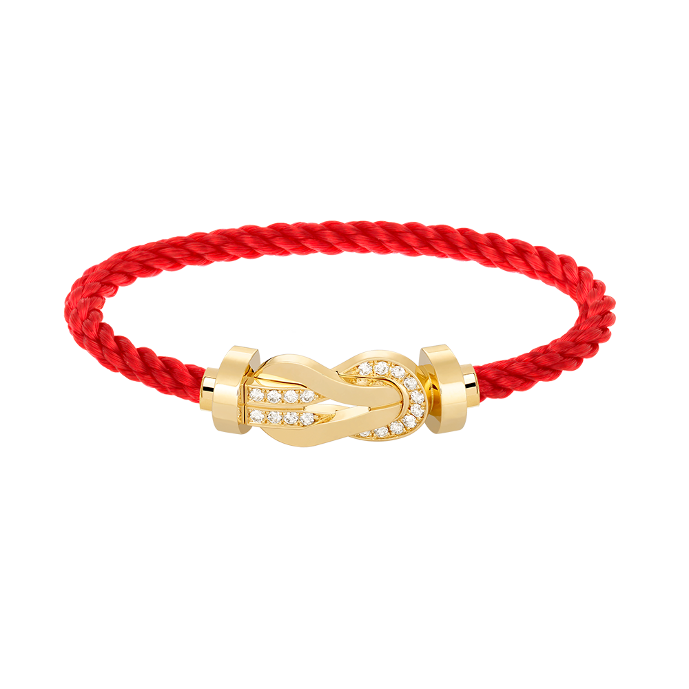 ˇGilded EraˇCHANCE LARGE 8 FIGURE BUCKLE HALF DIAMOND BRACELET GOLD