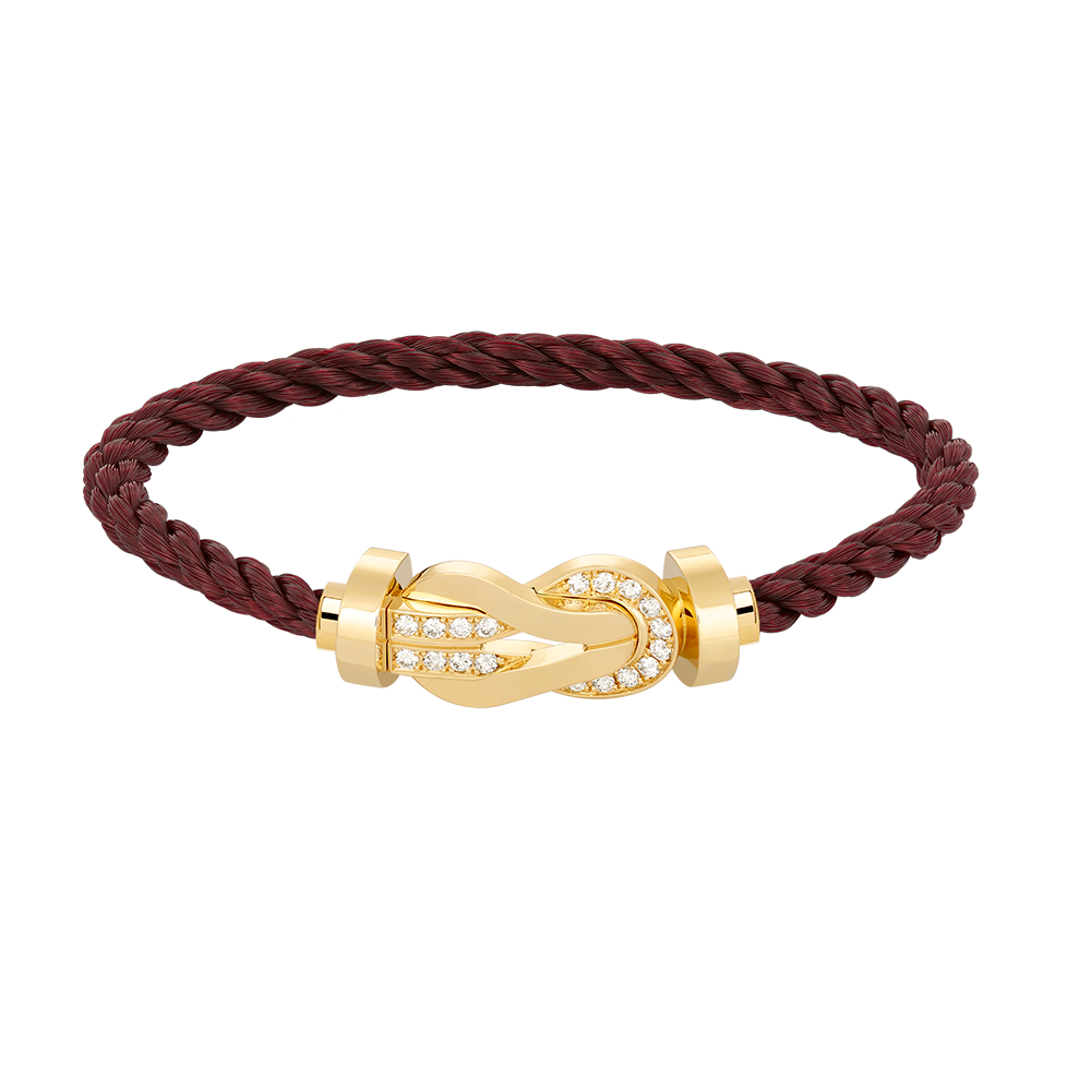 ˇGilded EraˇCHANCE LARGE 8 FIGURE BUCKLE HALF DIAMOND BRACELET GOLD