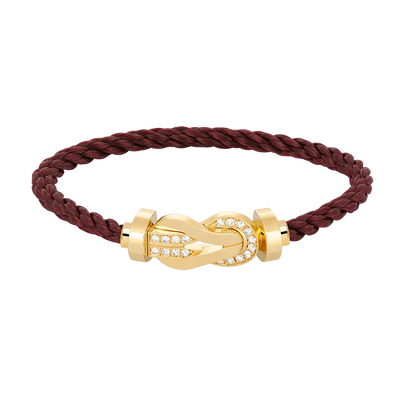 ˇGilded EraˇCHANCE LARGE 8 FIGURE BUCKLE HALF DIAMOND BRACELET GOLD