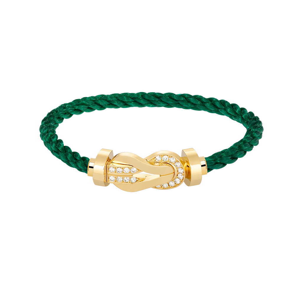 ˇGilded EraˇCHANCE LARGE 8 FIGURE BUCKLE HALF DIAMOND BRACELET GOLD