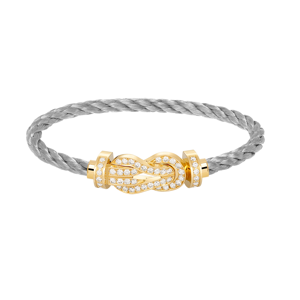 ˇGilded EraˇCHANCE LARGE 8 FIGURE BUCKLE FULLDIAMOND BRACELET GOLD