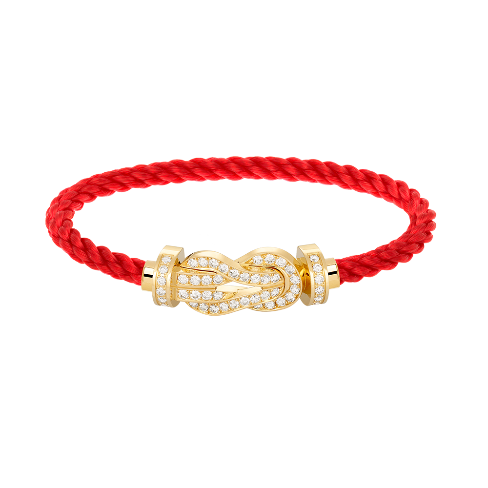 ˇGilded EraˇCHANCE LARGE 8 FIGURE BUCKLE FULLDIAMOND BRACELET GOLD