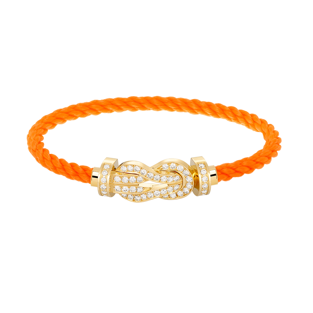 ˇGilded EraˇCHANCE LARGE 8 FIGURE BUCKLE FULLDIAMOND BRACELET GOLD