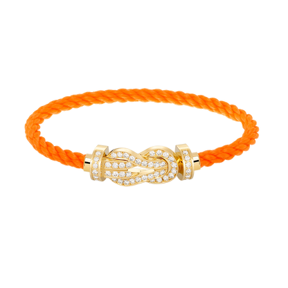 ˇGilded EraˇCHANCE LARGE 8 FIGURE BUCKLE FULLDIAMOND BRACELET GOLD