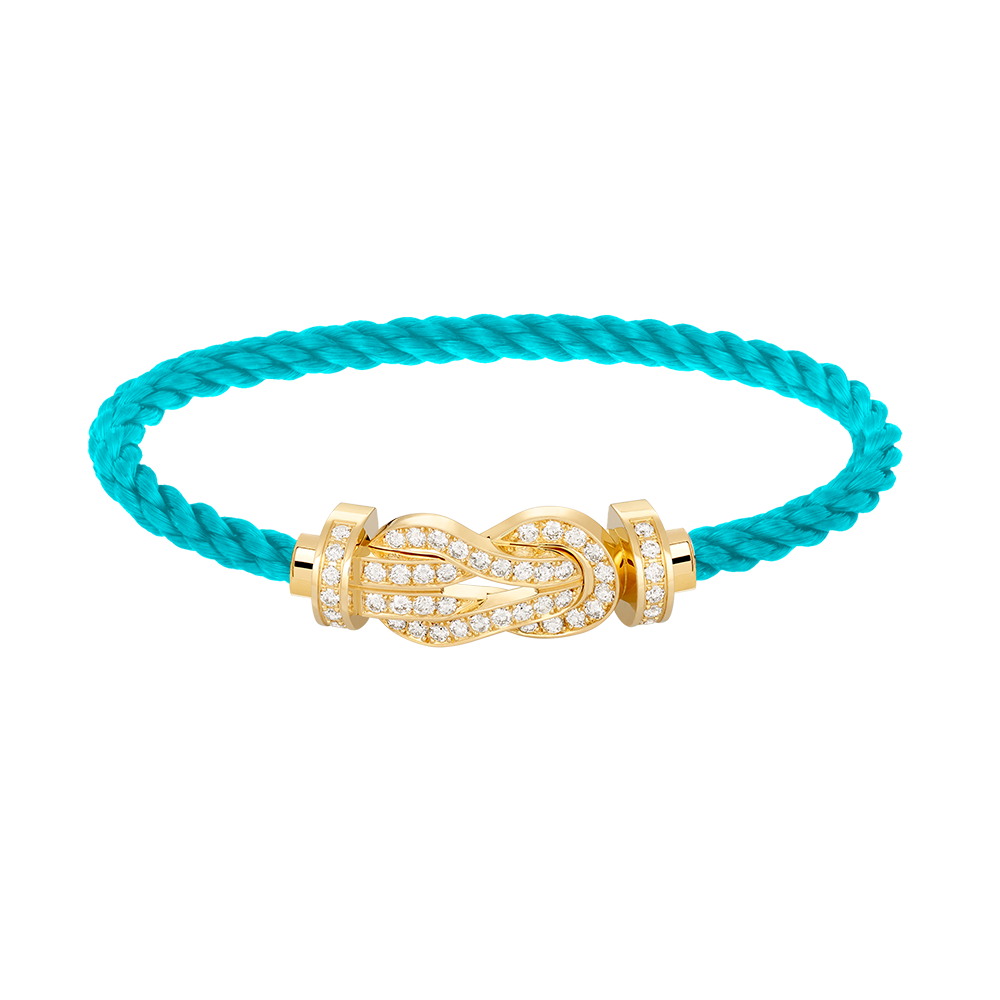 ˇGilded EraˇCHANCE LARGE 8 FIGURE BUCKLE FULLDIAMOND BRACELET GOLD