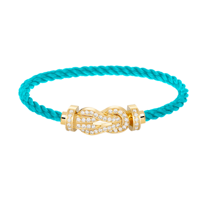 ˇGilded EraˇCHANCE LARGE 8 FIGURE BUCKLE FULLDIAMOND BRACELET GOLD