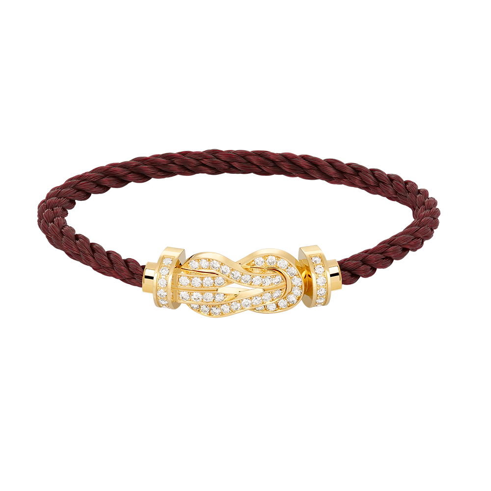 ˇGilded EraˇCHANCE LARGE 8 FIGURE BUCKLE FULLDIAMOND BRACELET GOLD