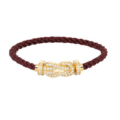 ˇGilded EraˇCHANCE LARGE 8 FIGURE BUCKLE FULLDIAMOND BRACELET GOLD