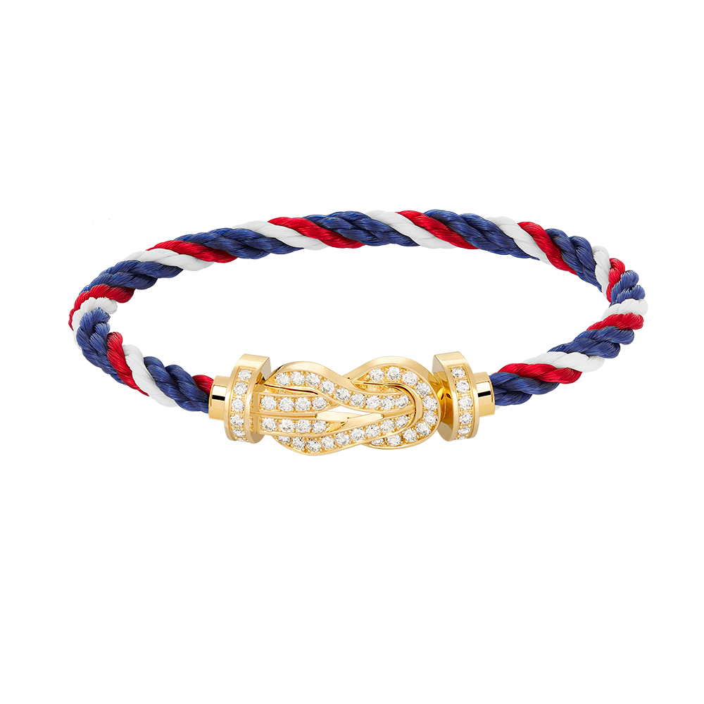ˇGilded EraˇCHANCE LARGE 8 FIGURE BUCKLE FULLDIAMOND BRACELET GOLD