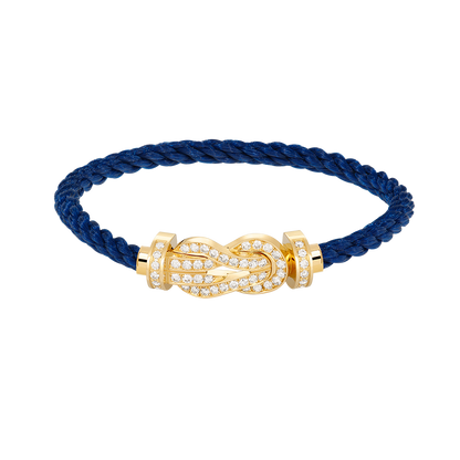 ˇGilded EraˇCHANCE LARGE 8 FIGURE BUCKLE FULLDIAMOND BRACELET GOLD