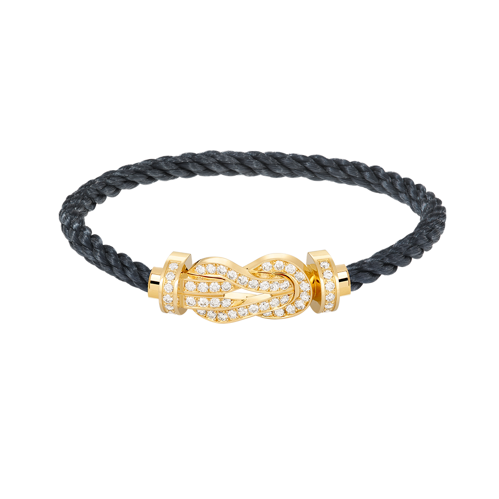 ˇGilded EraˇCHANCE LARGE 8 FIGURE BUCKLE FULLDIAMOND BRACELET GOLD
