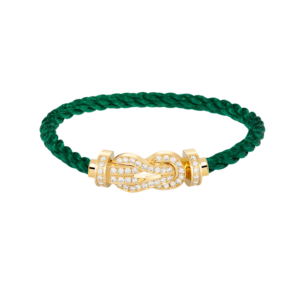 ˇGilded EraˇCHANCE LARGE 8 FIGURE BUCKLE FULLDIAMOND BRACELET GOLD