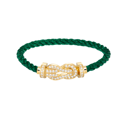 ˇGilded EraˇCHANCE LARGE 8 FIGURE BUCKLE FULLDIAMOND BRACELET GOLD