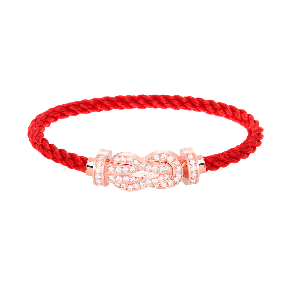 ˇGilded EraˇCHANCE LARGE 8 FIGURE BUCKLE FULL DIAMOND BRACELET ROSE GOLD