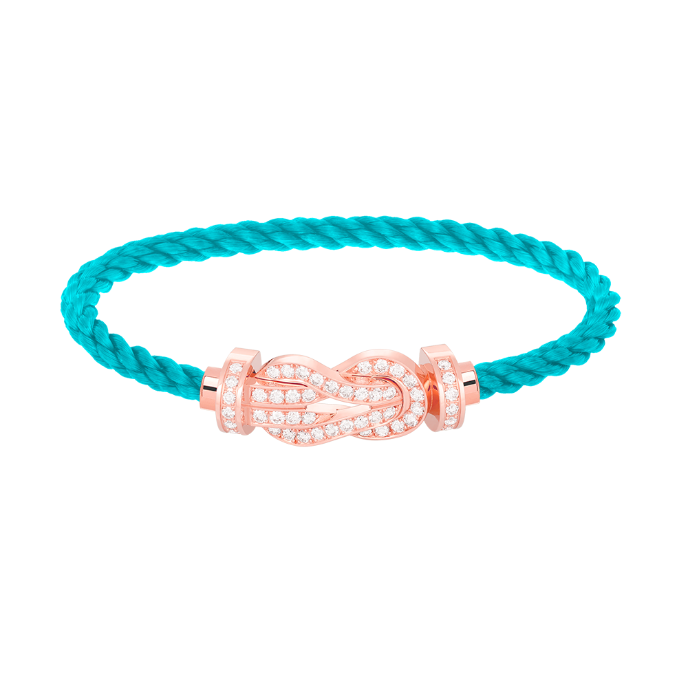 ˇGilded EraˇCHANCE LARGE 8 FIGURE BUCKLE FULL DIAMOND BRACELET ROSE GOLD