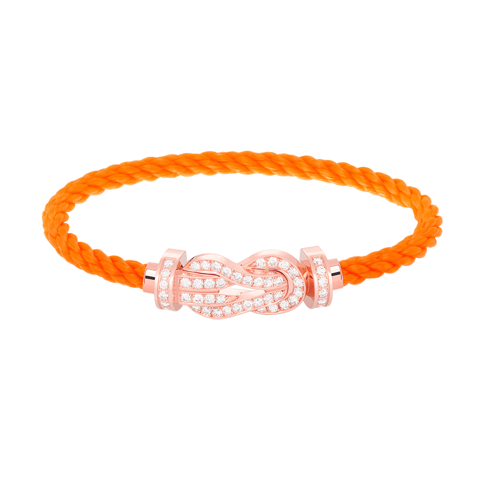 ˇGilded EraˇCHANCE LARGE 8 FIGURE BUCKLE FULL DIAMOND BRACELET ROSE GOLD