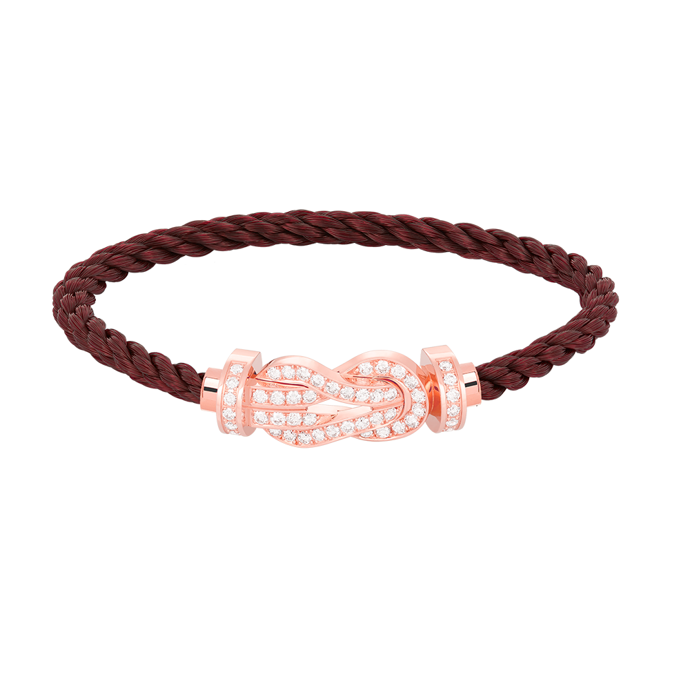 ˇGilded EraˇCHANCE LARGE 8 FIGURE BUCKLE FULL DIAMOND BRACELET ROSE GOLD
