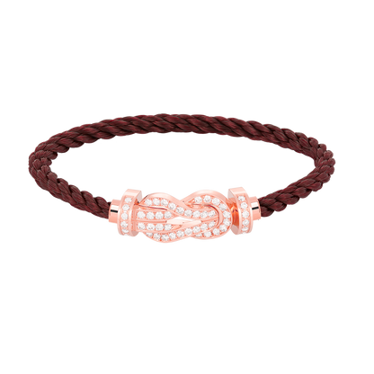 ˇGilded EraˇCHANCE LARGE 8 FIGURE BUCKLE FULL DIAMOND BRACELET ROSE GOLD