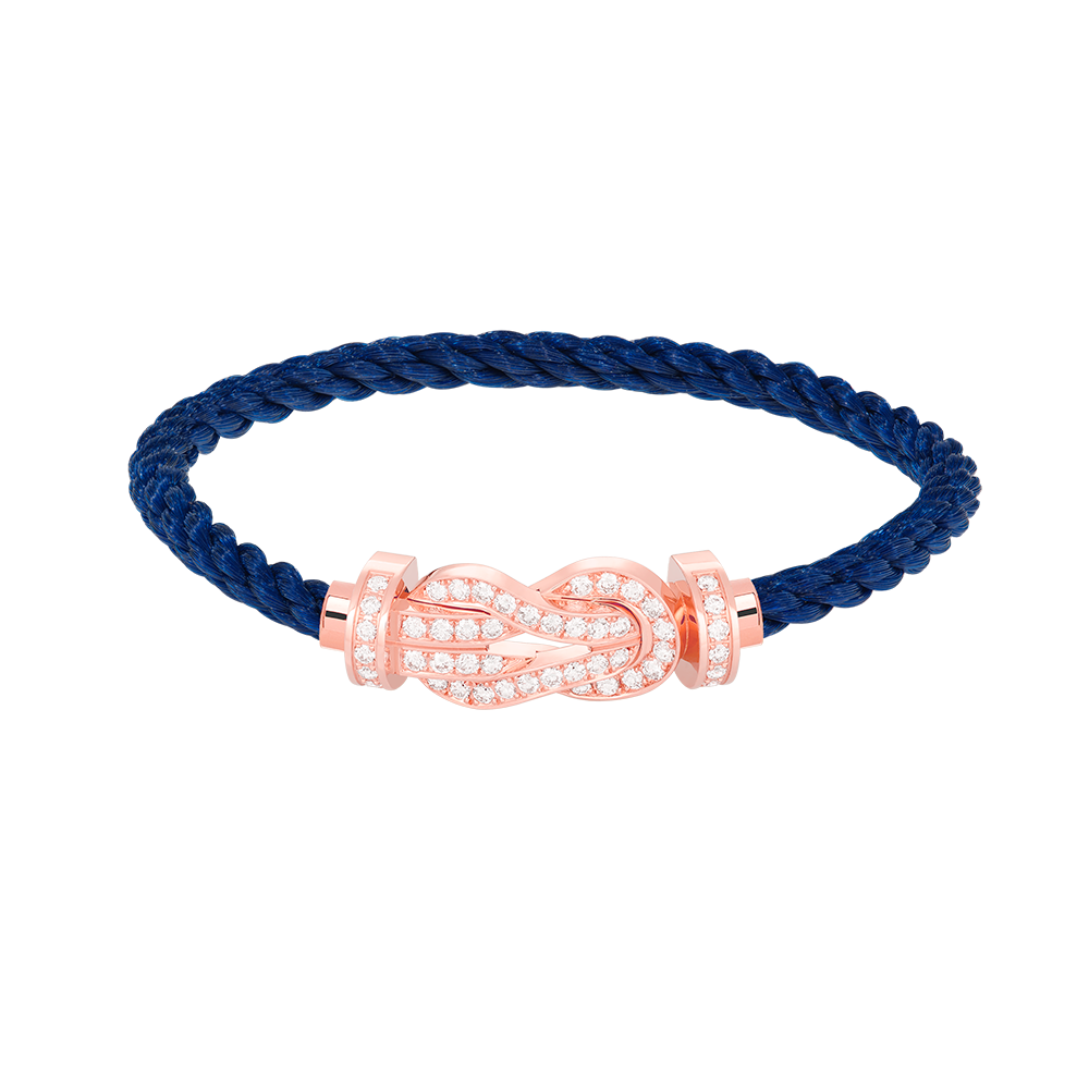 ˇGilded EraˇCHANCE LARGE 8 FIGURE BUCKLE FULL DIAMOND BRACELET ROSE GOLD
