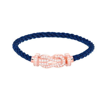 ˇGilded EraˇCHANCE LARGE 8 FIGURE BUCKLE FULL DIAMOND BRACELET ROSE GOLD