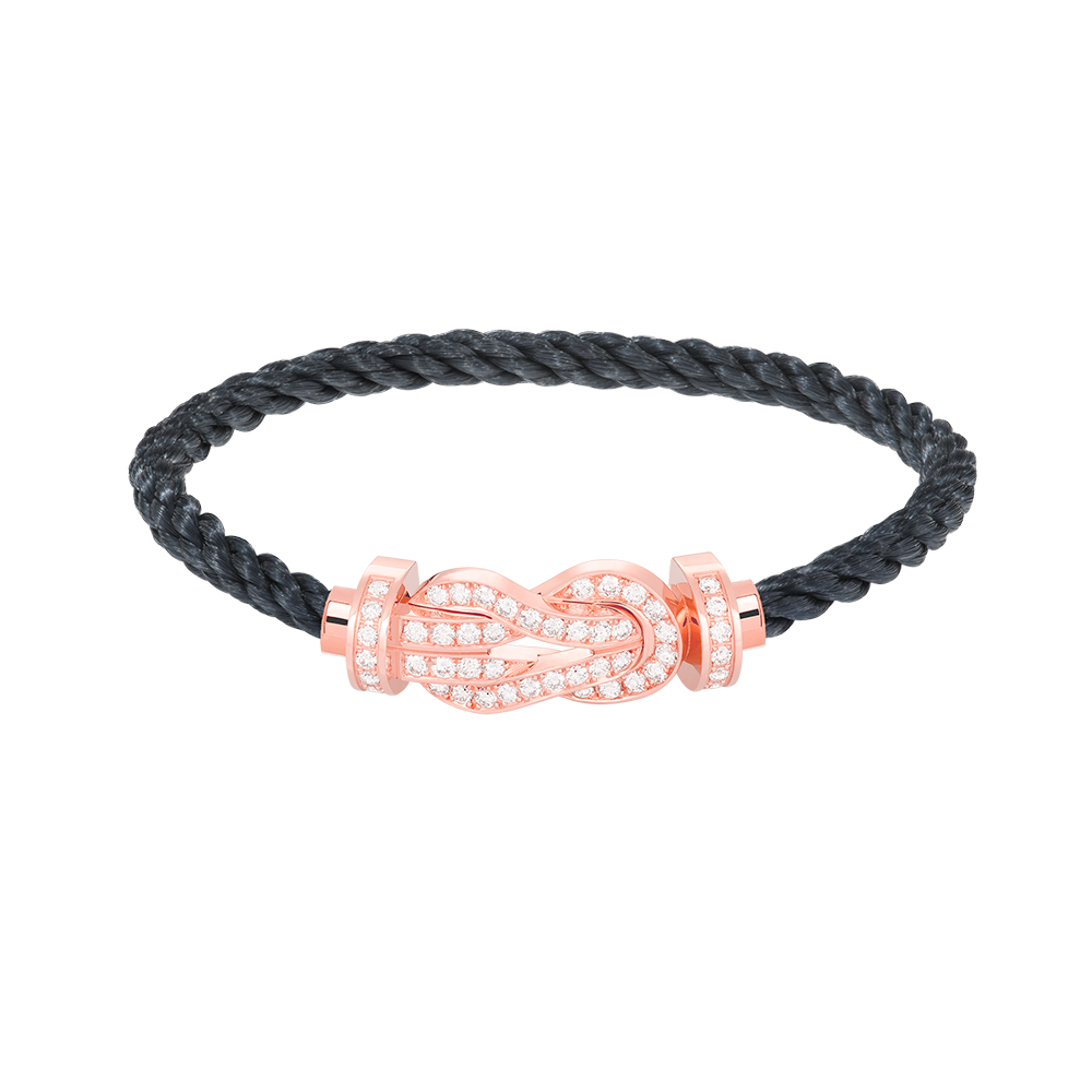 ˇGilded EraˇCHANCE LARGE 8 FIGURE BUCKLE FULL DIAMOND BRACELET ROSE GOLD