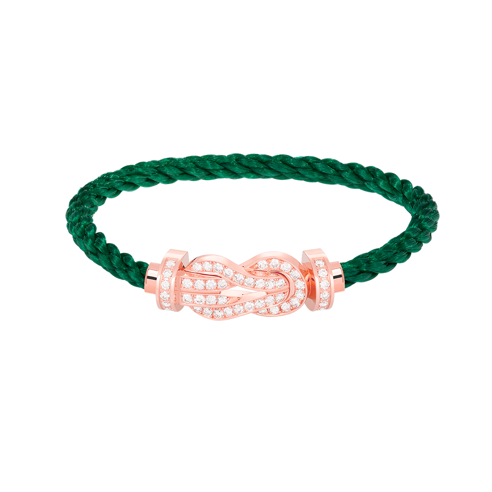 ˇGilded EraˇCHANCE LARGE 8 FIGURE BUCKLE FULL DIAMOND BRACELET ROSE GOLD