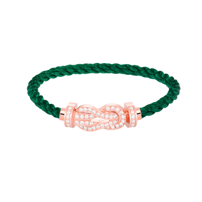 ˇGilded EraˇCHANCE LARGE 8 FIGURE BUCKLE FULL DIAMOND BRACELET ROSE GOLD