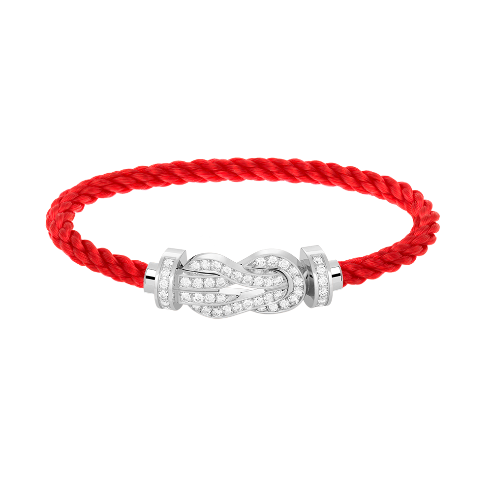 ˇGilded EraˇCHANCE LARGE 8 FIGURE BUCKLE FULL DIAMOND BRACELET SILVER