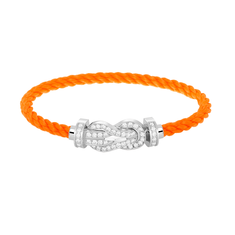 ˇGilded EraˇCHANCE LARGE 8 FIGURE BUCKLE FULL DIAMOND BRACELET SILVER