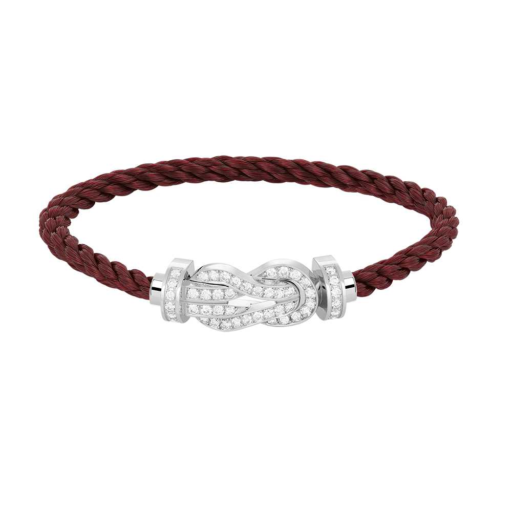 ˇGilded EraˇCHANCE LARGE 8 FIGURE BUCKLE FULL DIAMOND BRACELET SILVER