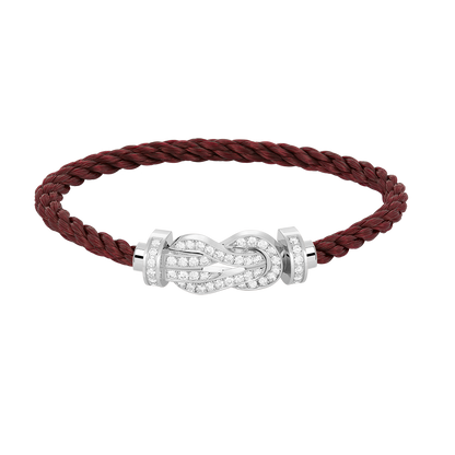 ˇGilded EraˇCHANCE LARGE 8 FIGURE BUCKLE FULL DIAMOND BRACELET SILVER