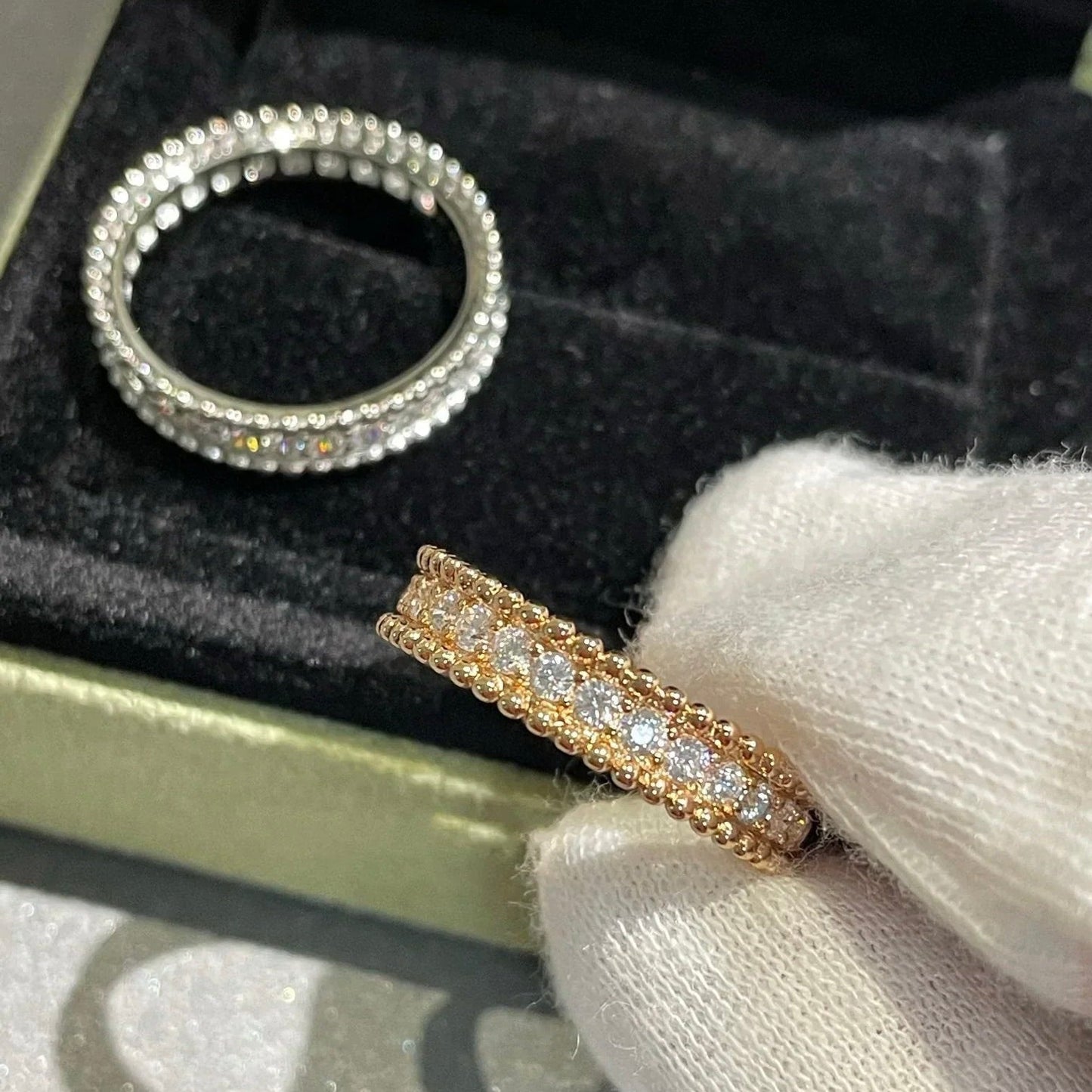 ˇGilded EraˇPERLEE DIAMOND SILVER RING