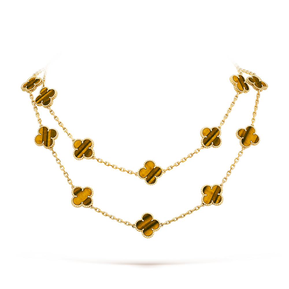 ˇGilded EraˇCLOVER 20 MOTIFS TIGER EYE ROSE GOLD
