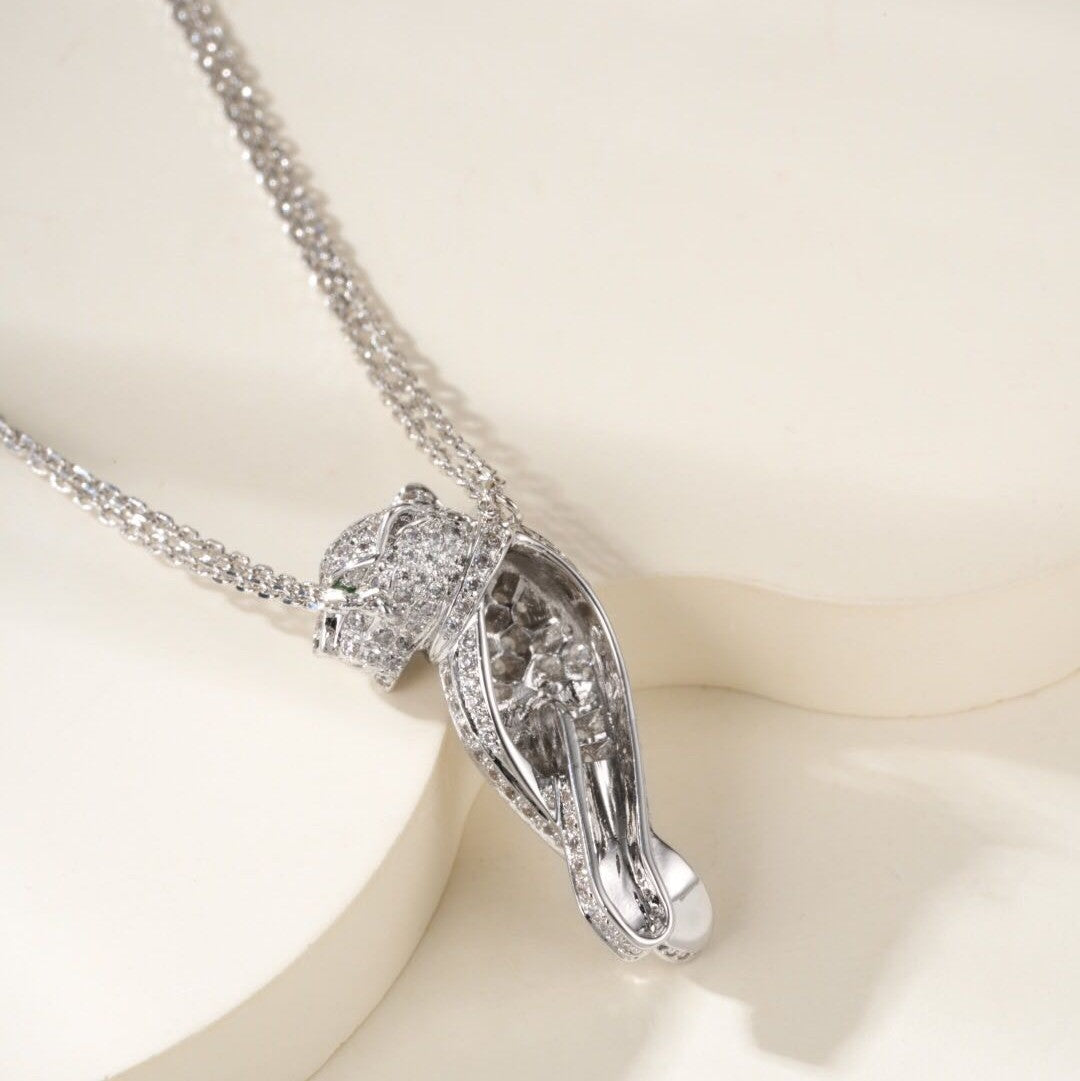 DIAMONDL-FILLED LEOPARD NECKLACE