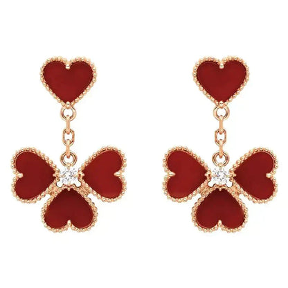 ˇGilded EraˇSWEET CLOVER CARNELIAN EARRINGS